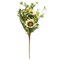 Artificial Summer Floral Bush 23 Inch Cream Yellow Flowers Flexible Stem Decor